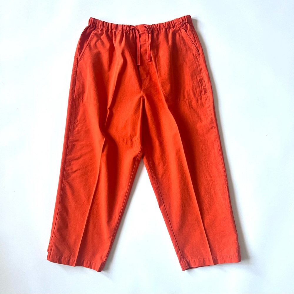 Vintage Women's Cropped Orange Cotton Pants
